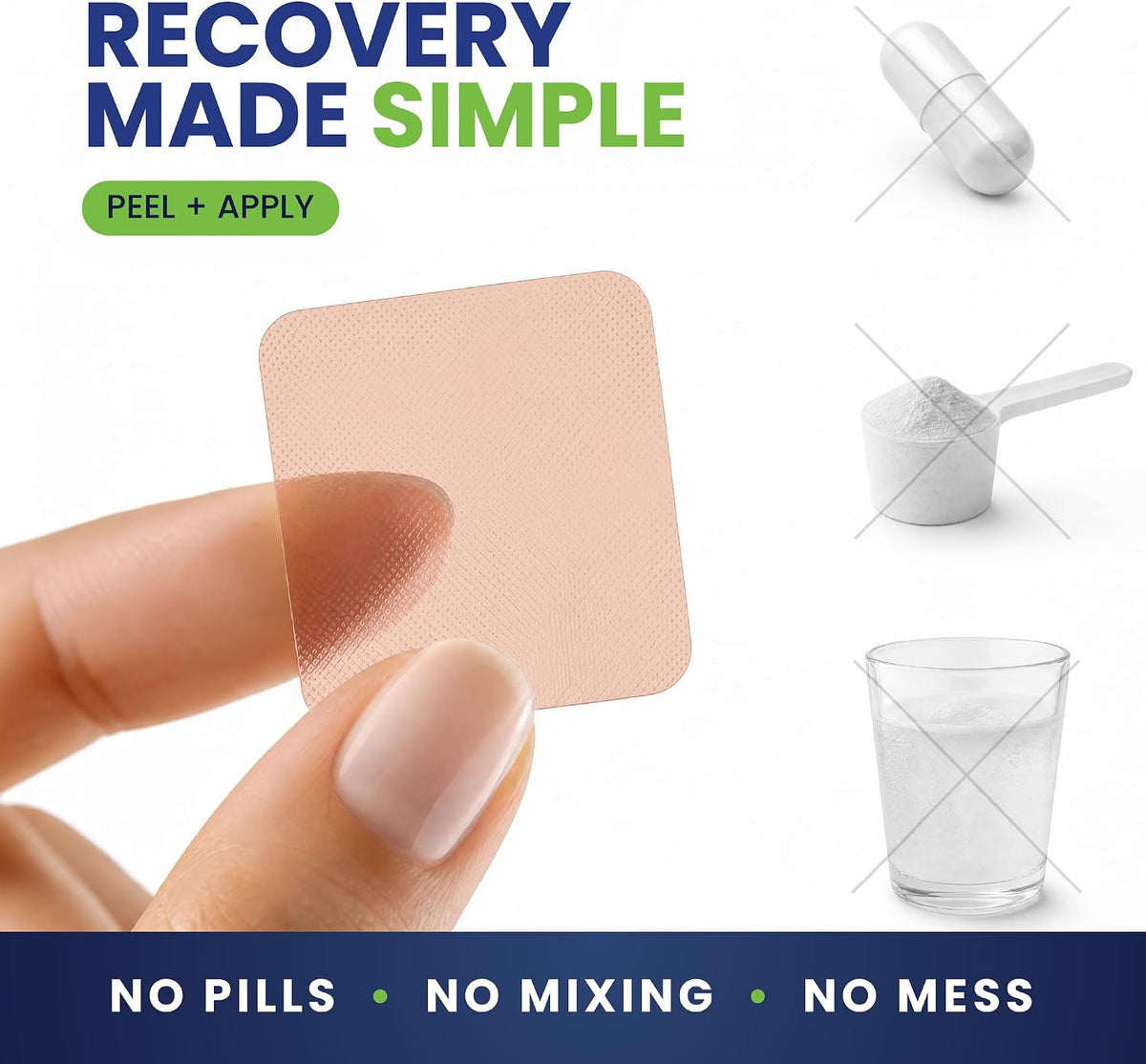 Recovery Patches 42 Pack - Wake Up Refreshed and Energised with Skin-Friendly Patch - Strong Adhesive for Secure Fit - Natural Ingredients for Quick Recovery - görsel 2