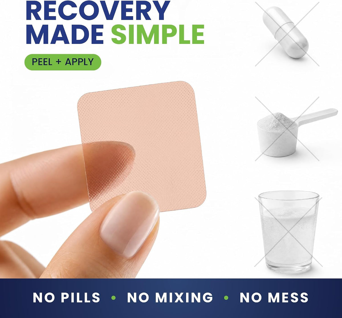 Recovery Patches 42 Pack - Wake Up Refreshed and Energised with Skin-Friendly Patch - Strong Adhesive for Secure Fit - Natural Ingredients for Quick Recovery - görsel 2