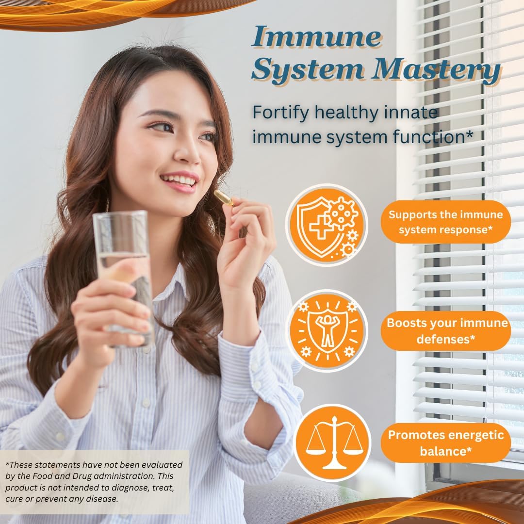 Transfer Factor Enhanced - Immune Support Supplement with Cow Colostrum, Egg Yolk & Mushroom Blend, 100 Capsules - görsel 5