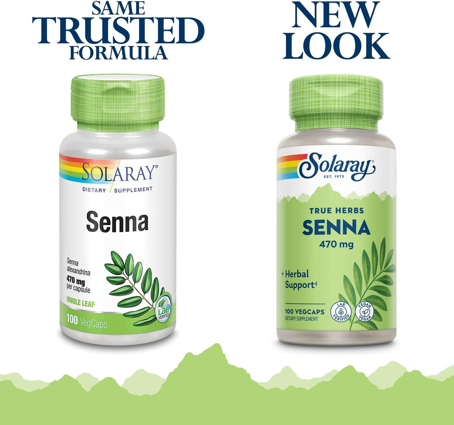 Solaray Senna Leaf Capsules – Natural Herbal Supplement, 470 mg, 100 Veg Caps - görsel 2