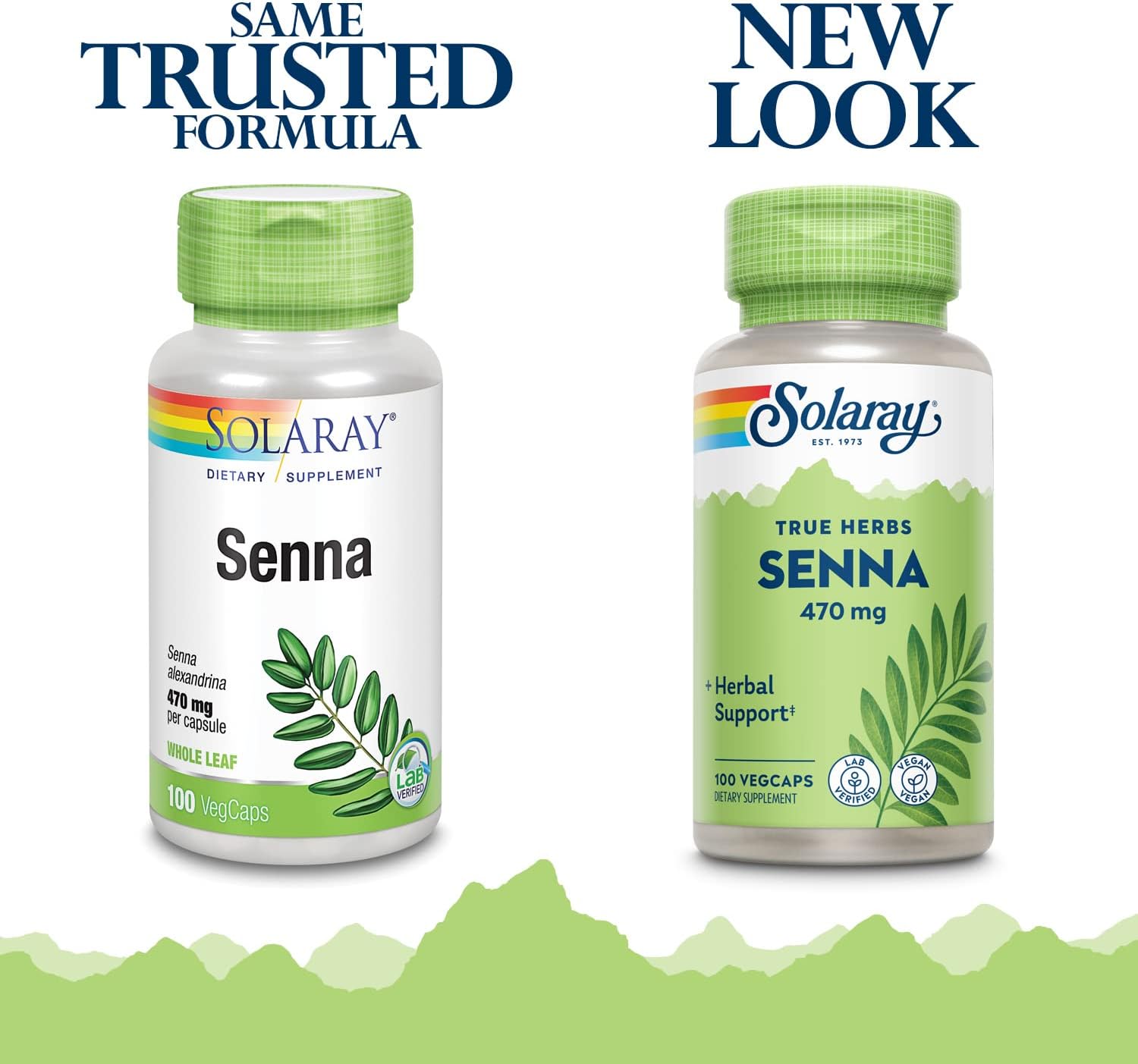 Solaray Senna Leaf Capsules – Natural Herbal Supplement, 470 mg, 100 Veg Caps - görsel 2