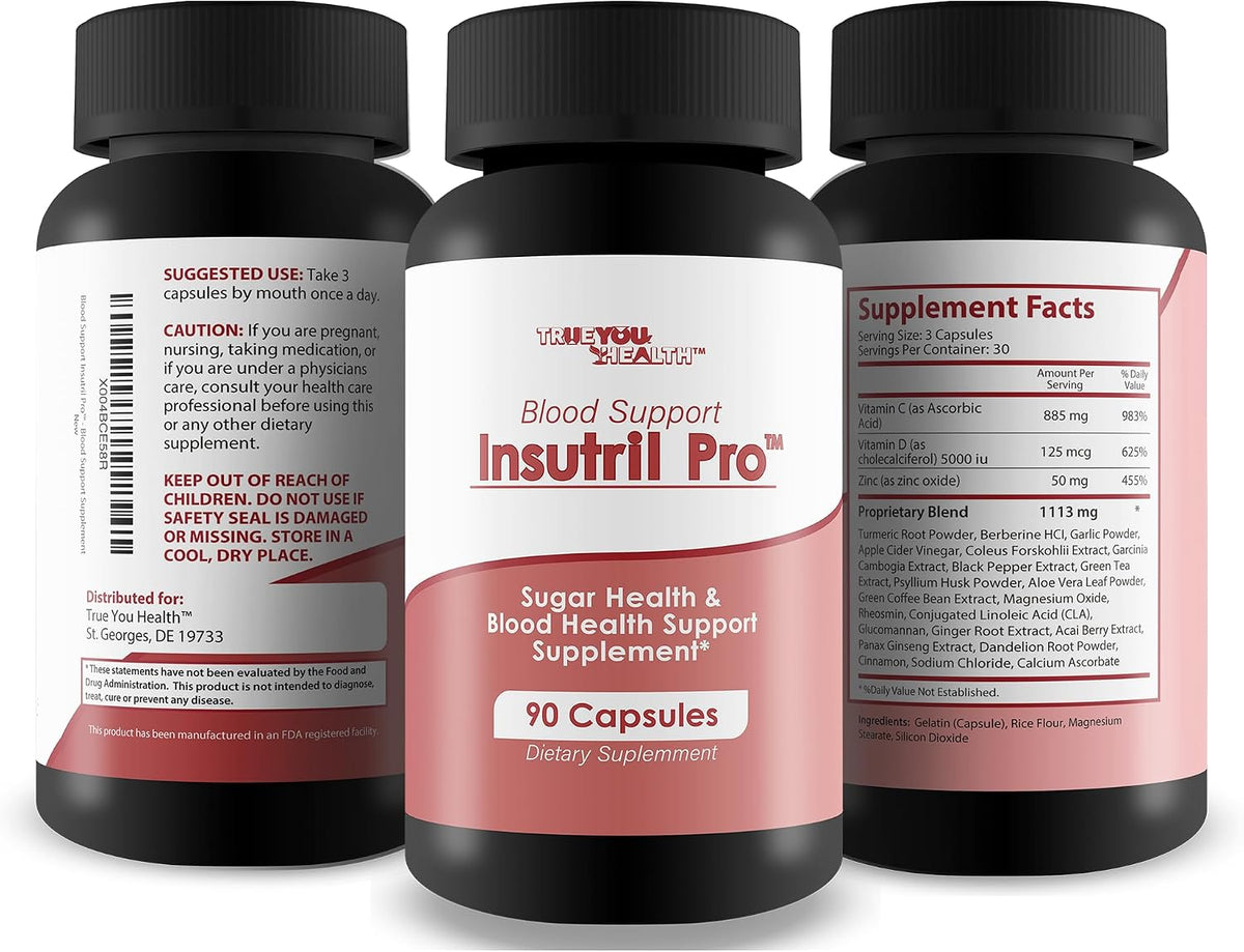True You Health Blood Support Insutril Pro - Sugar Health and Blood Circulation Supplement - görsel 4