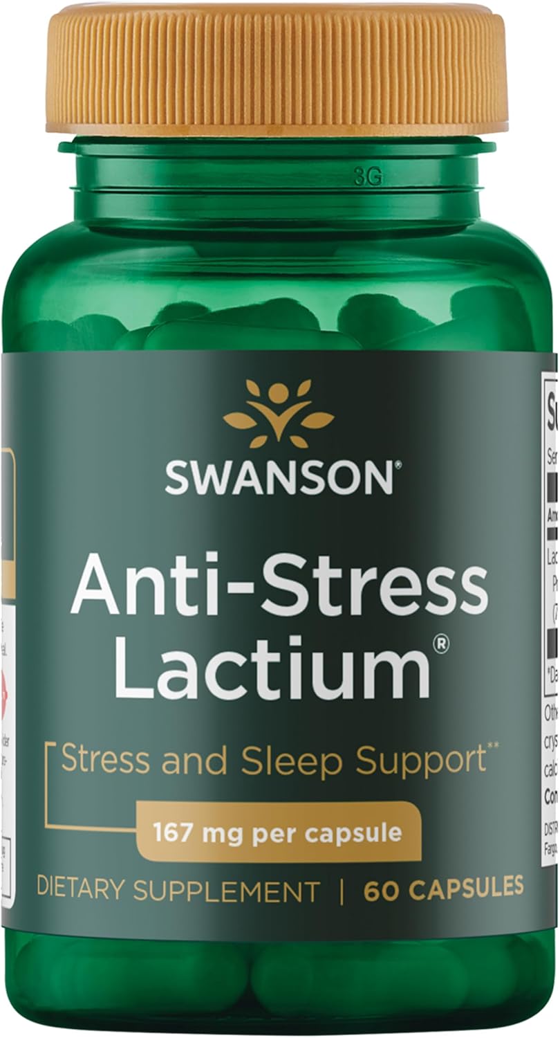 Swanson Women's Anti-Stress Formula with Lactium – 60 Capsules for Stress Relief, Relaxation and Sleep Support - görsel 1