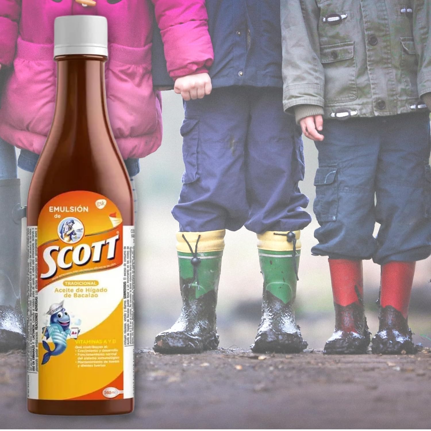 Scott’s Emulsion Cod Liver Oil Traditional Flavour – Pack of 2 x 180 ml (6.1 fl oz) – Liquid Cod Liver Oil with Vitamins A & D and Calcium - görsel 3