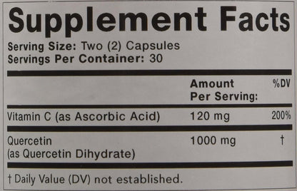 Olympian Labs Quercetin Plus - 1000 mg - 60 Vegetarian Capsules
