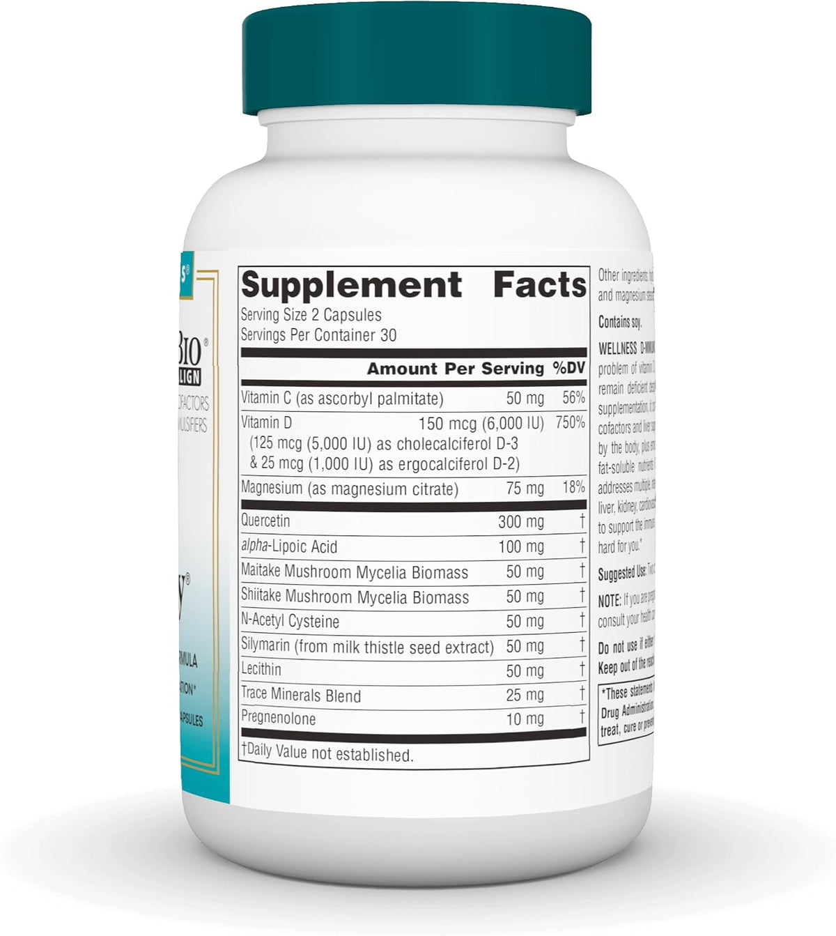 Source Naturals Wellness D-mmunity - Bio-Aligned Vitamin D Immune Formula, 60 Vegetarian Capsules - görsel 2