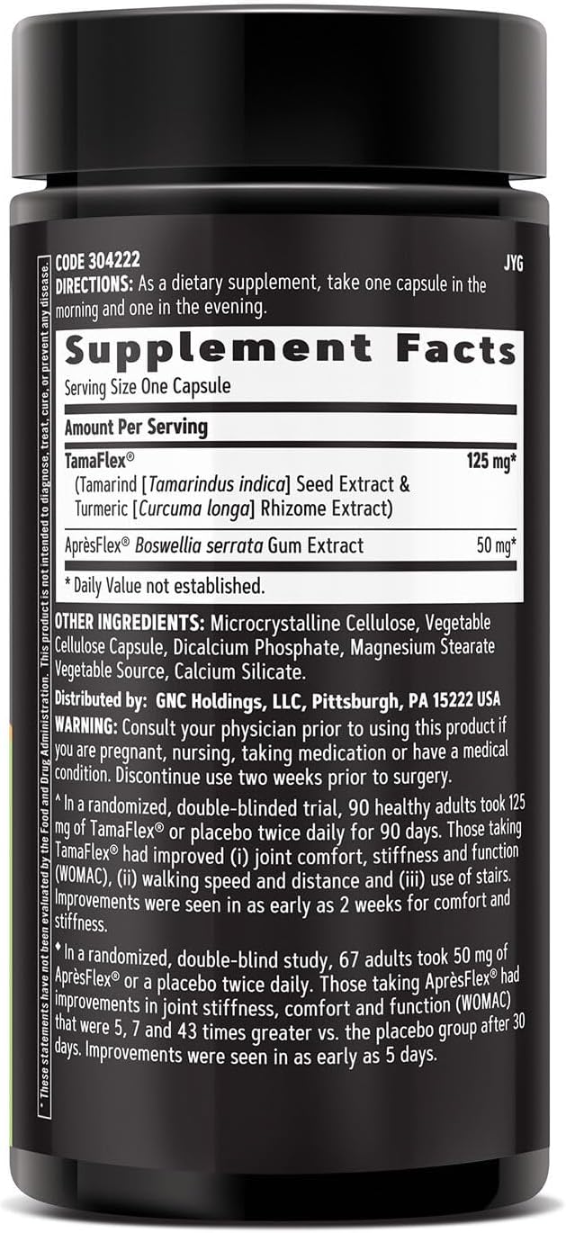 GNC TamaFlex Fast Acting, Joint Support, 120 Vegetarian Capsules - görsel 5