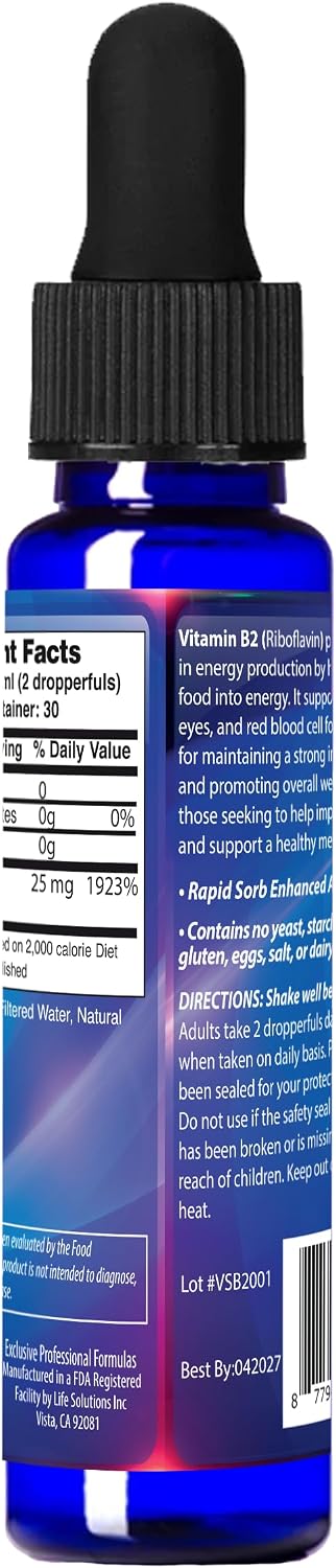 Dr's Advantage Vitamin B2-Riboflavin - Dropper 2oz - görsel 4