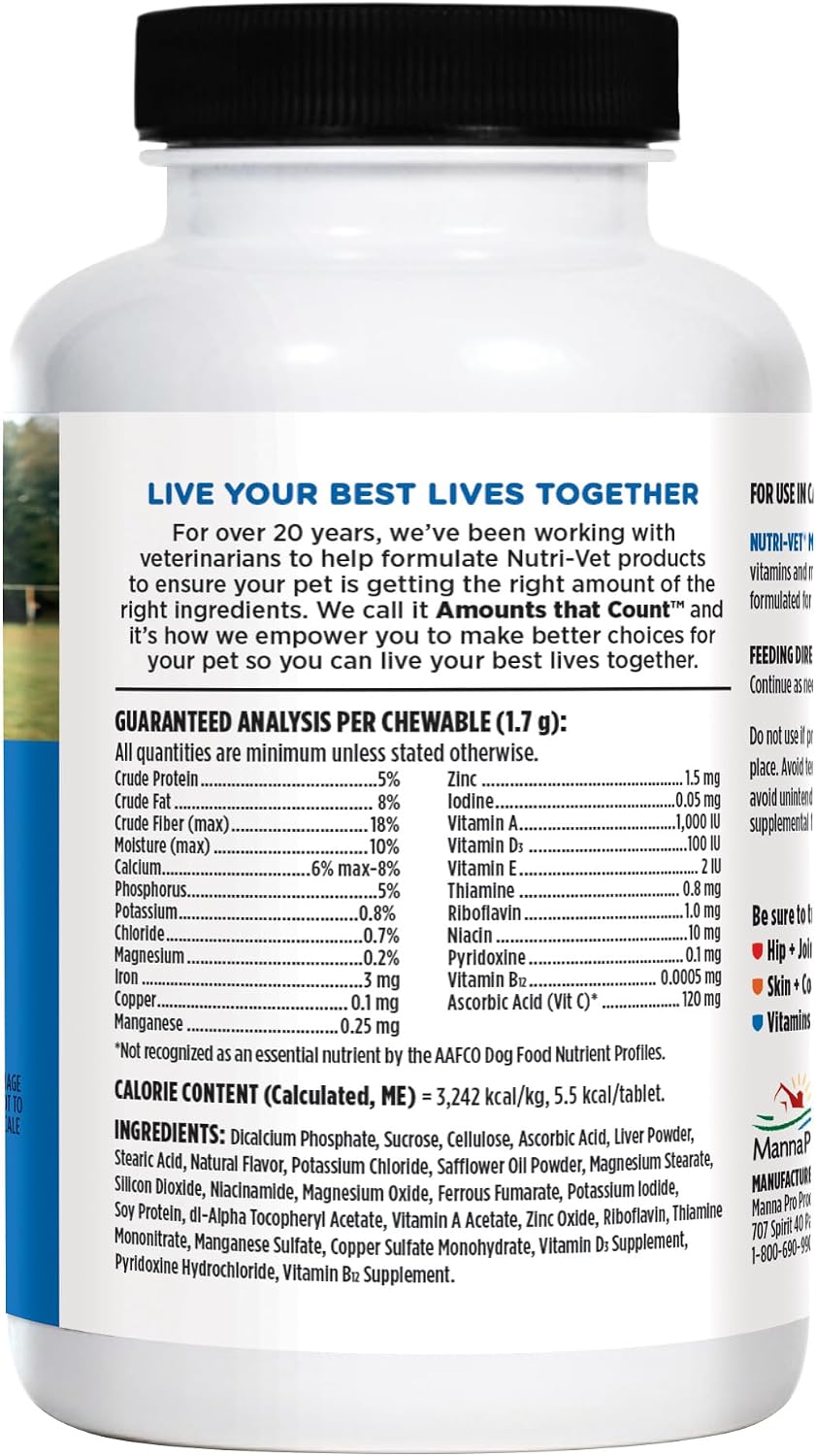 Nutri-Vet Multi-Vite Chewables for Adult Dogs - 120 Count - görsel 9