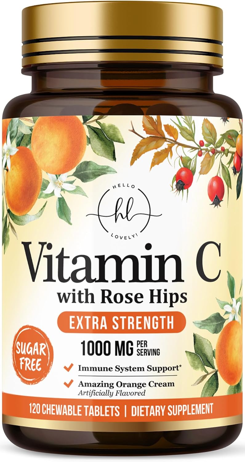 Hello Lovely! Vitamin C 1000mg Chewable Tablets with Rose Hips & Bioflavonoids - görsel 10