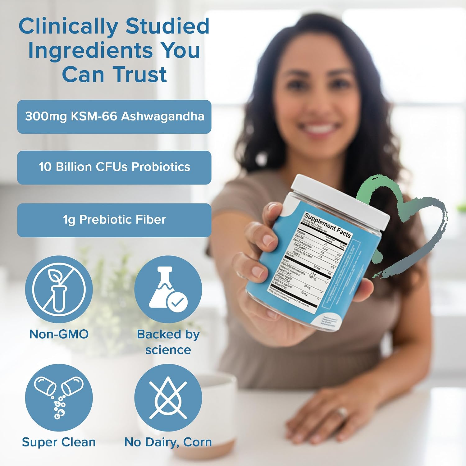 MindBiotic - Ashwagandha KSM-66, Probiotics & Prebiotics - 60 Caramel Cinnamon Chews - görsel 2