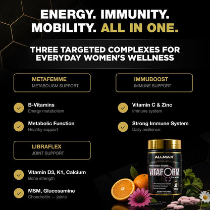 ALLMAX VITAFORM - Premium Multivitamin for Women - 60 Tablets