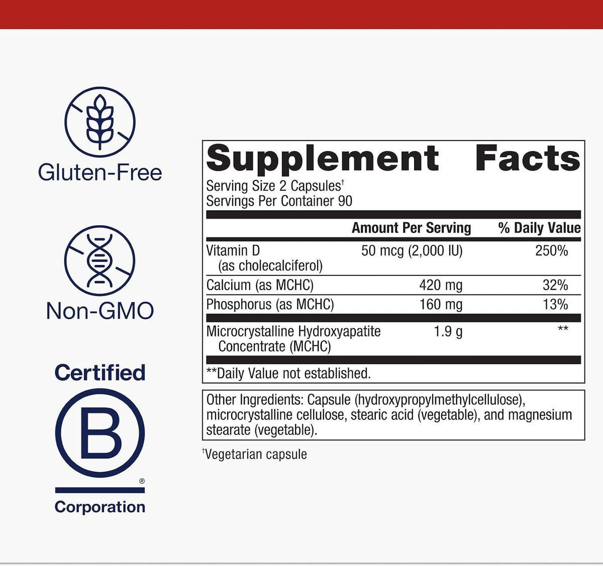 Metagenics Bone Builder Plus - MCHC Supplement for Bone Health with Vitamin D3 - 180 Capsules - görsel 4