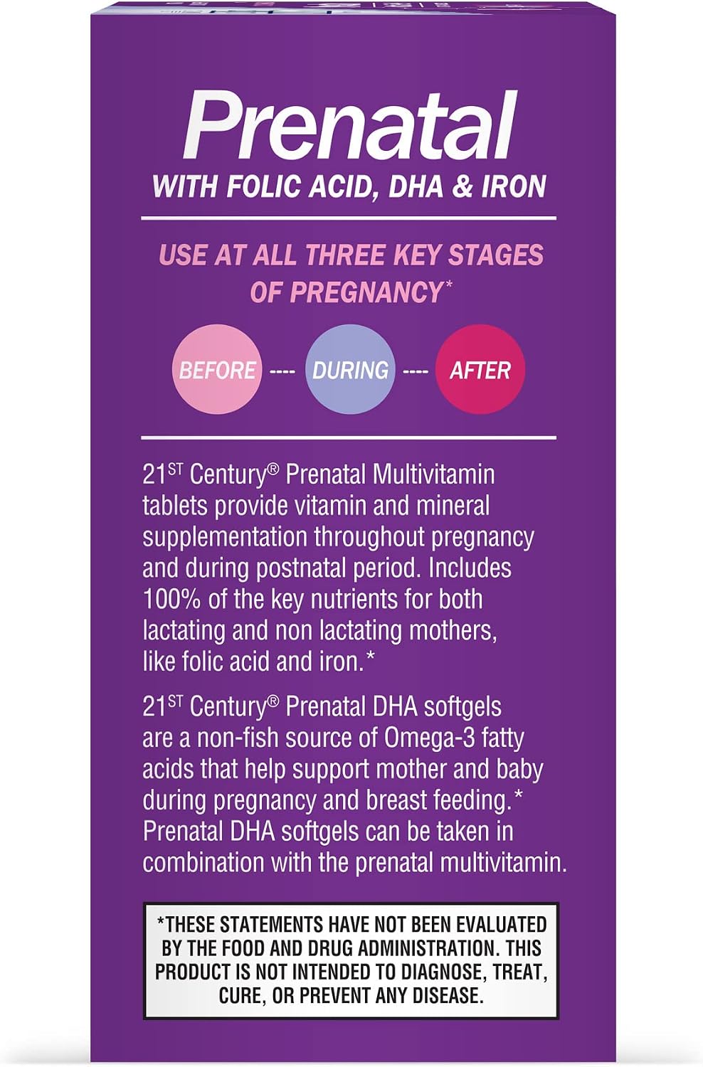 21st Century Antenatal with DHA - 120 Tablets & Softgels - görsel 6
