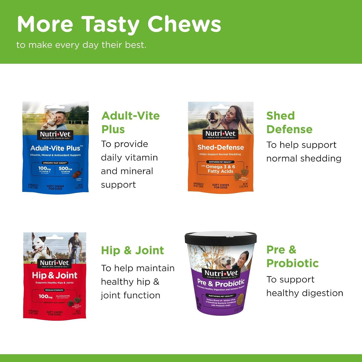 Nutri-Vet Grass Guard Chewables for Dogs (365 Chewable Tablets) - görsel 6
