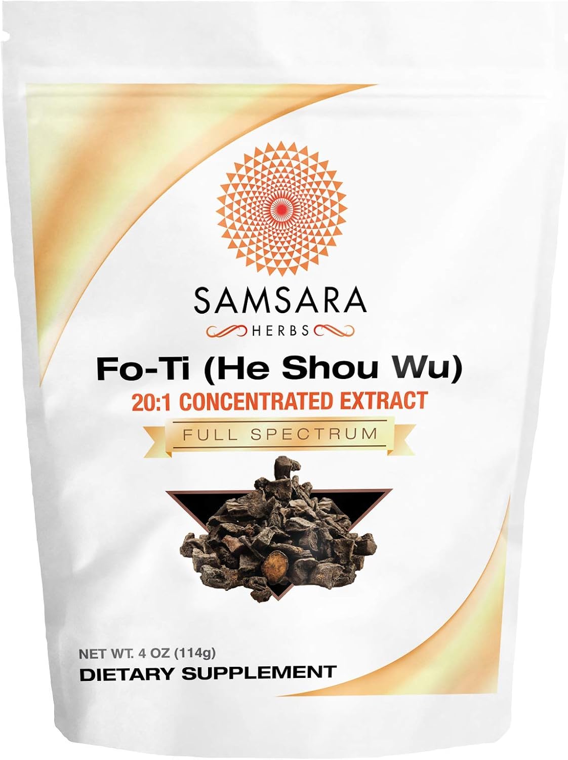 Fo-Ti Extract Powder (He Shou Wu) - 20:1 Concentrated Extract, 4 oz (114 g) - görsel 1