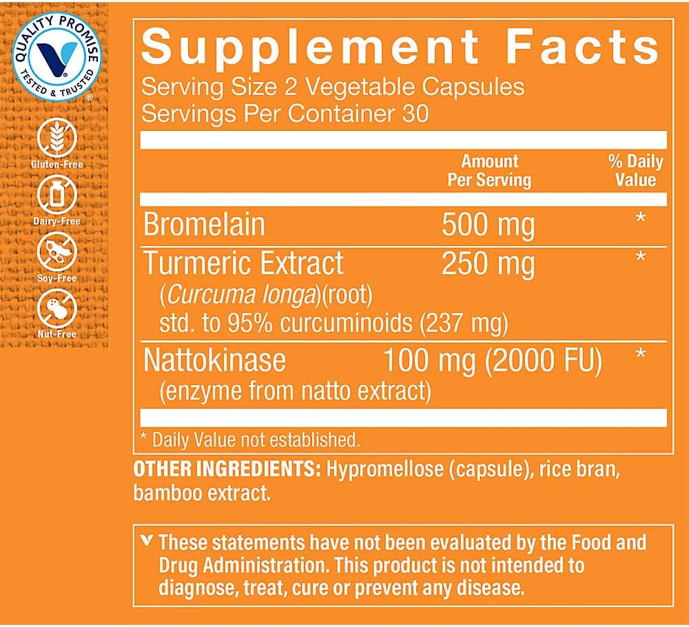 The Vitamin Shoppe Nattokinase Plus – Cardiovascular Support with Antioxidants (60 Vegetable Capsules) - görsel 2