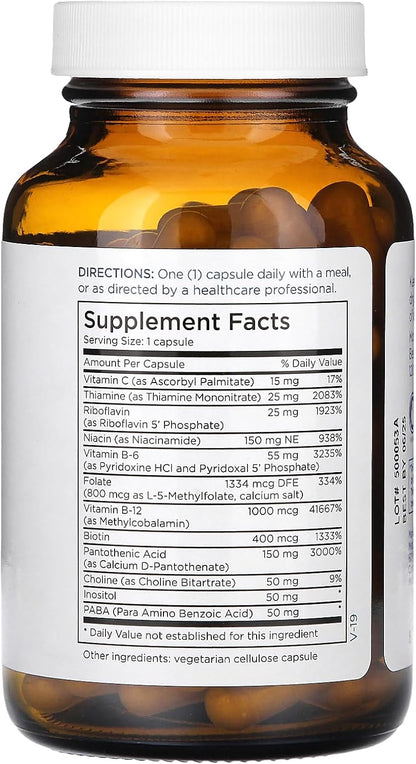 Metabolic Maintenance B-Complex - Methylated B Vitamins with Choline & Inositol - 90 Capsules