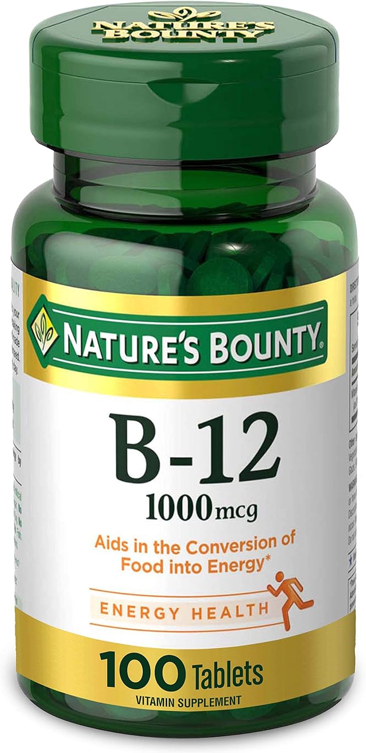Nature's Bounty Vitamin B12 1000 mcg - 100 Tablets - görsel 1