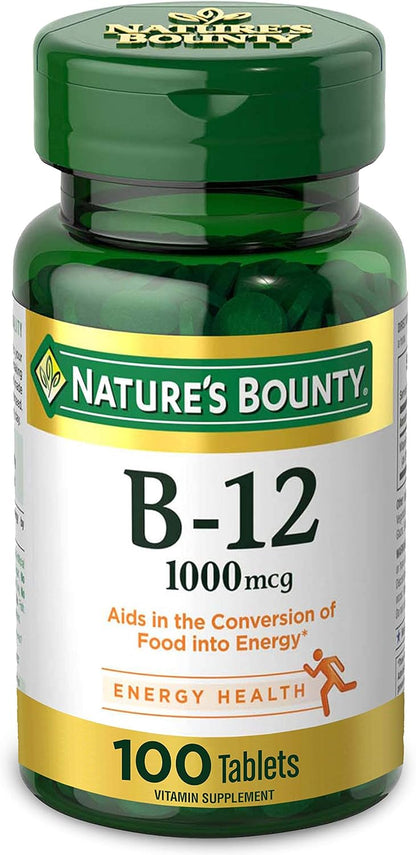 Nature's Bounty Vitamin B12 1000 mcg - 100 Tablets