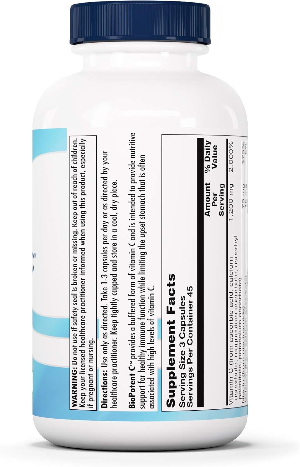 Nutra BioGenesis BioPotent C - Vitamin C with Citrus Bioflavonoids, 135 Vegan Capsules - görsel 4