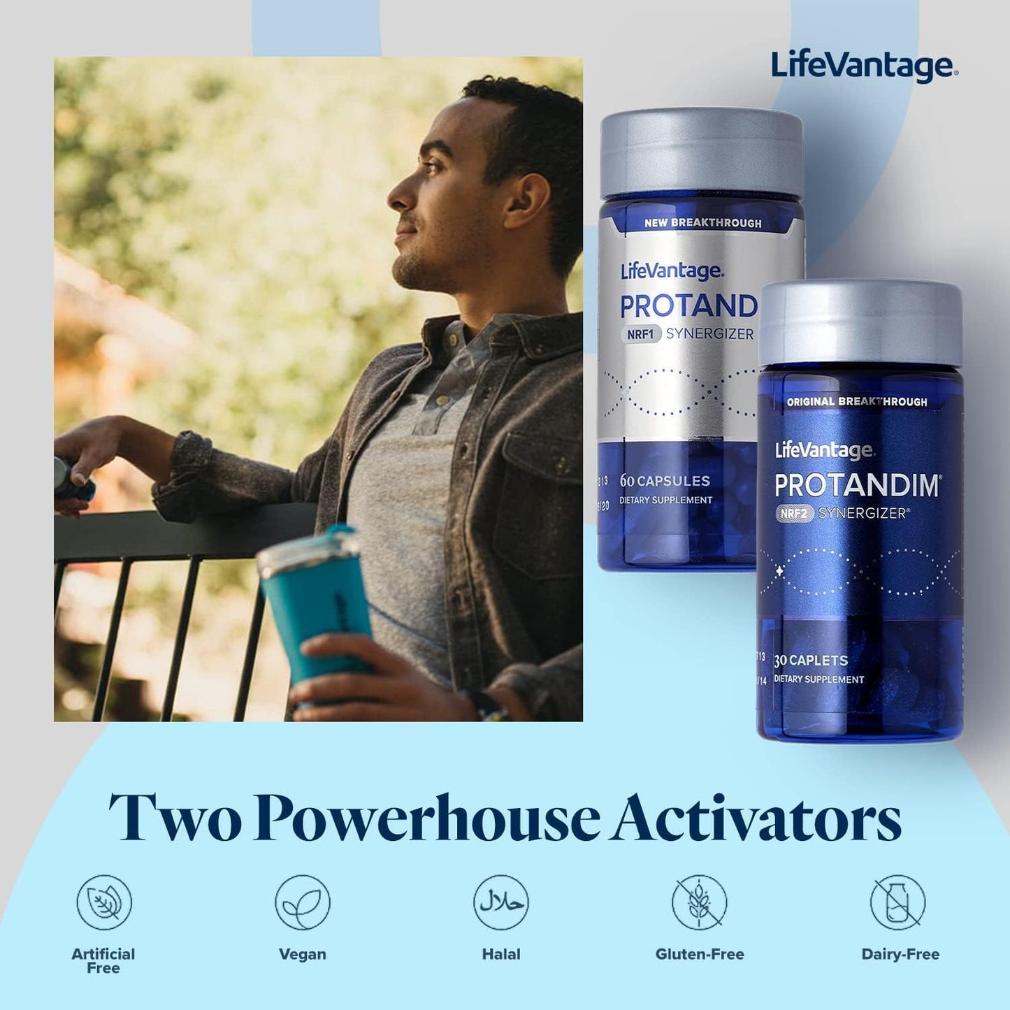 LifeVantage Protandim Dual Synergizer, NRF1 (60 Caps) + Nrf2 (30 Caps) Activators - görsel 5