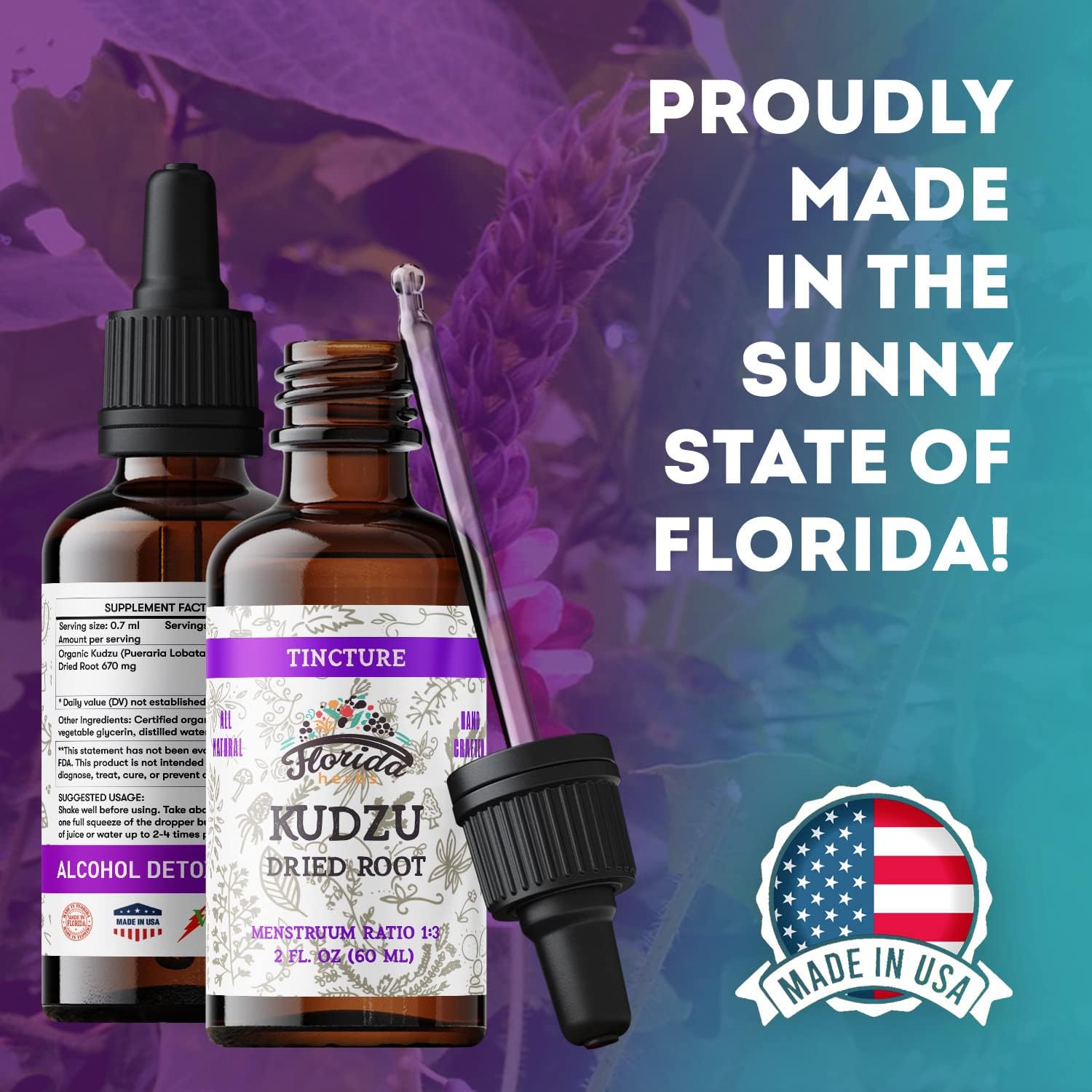 Kudzu Extract – Organic Kudzu Root Supplement – Non-Alcohol Glycerite – Made in USA – 60 ml - görsel 6