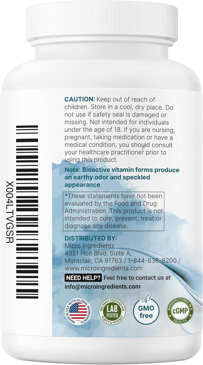 Micro Ingredients Pure Methylated B Complex, 240 Capsules