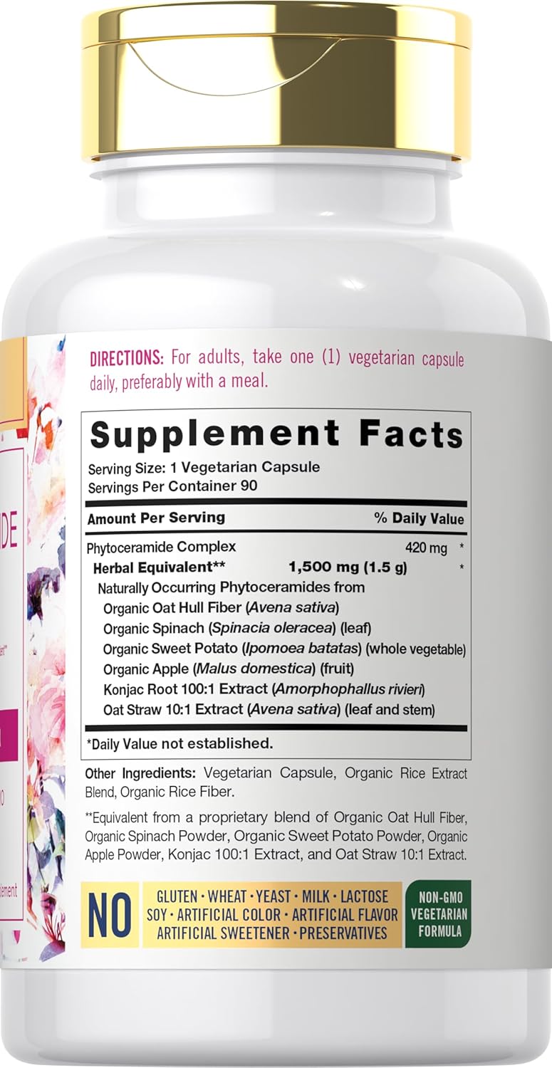 Carlyle Phytoceramide Supplement with Organic Sweet Potato – 90 Capsules – Beauty Formula Complex - görsel 2