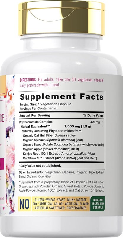 Carlyle Phytoceramide Supplement with Organic Sweet Potato – 90 Capsules – Beauty Formula Complex