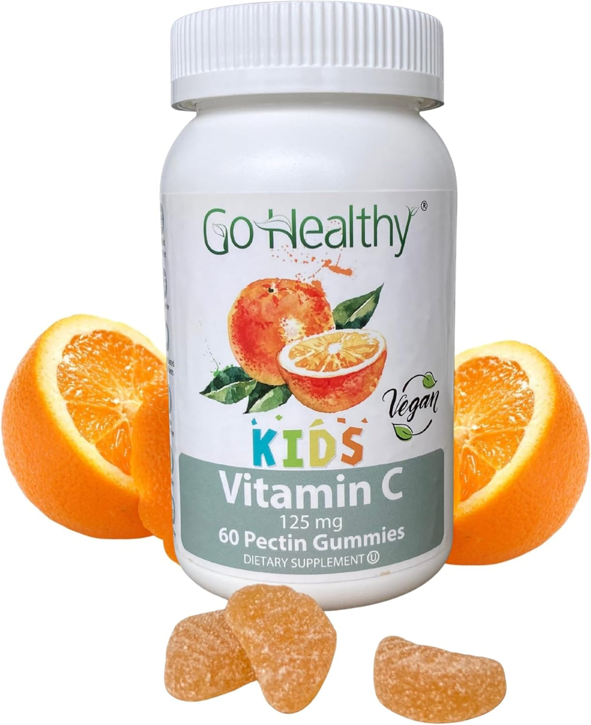 Go Healthy Kids Vitamin C Gummies – Immune Support Gummy Vitamins for Kids & Toddlers, 60 Count - görsel 1