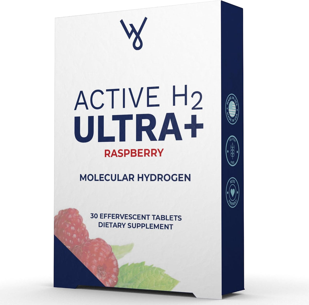 Active H2 Ultra+ Hydrogen Water Tablets - Natural Raspberry, 30 Servings - görsel 1