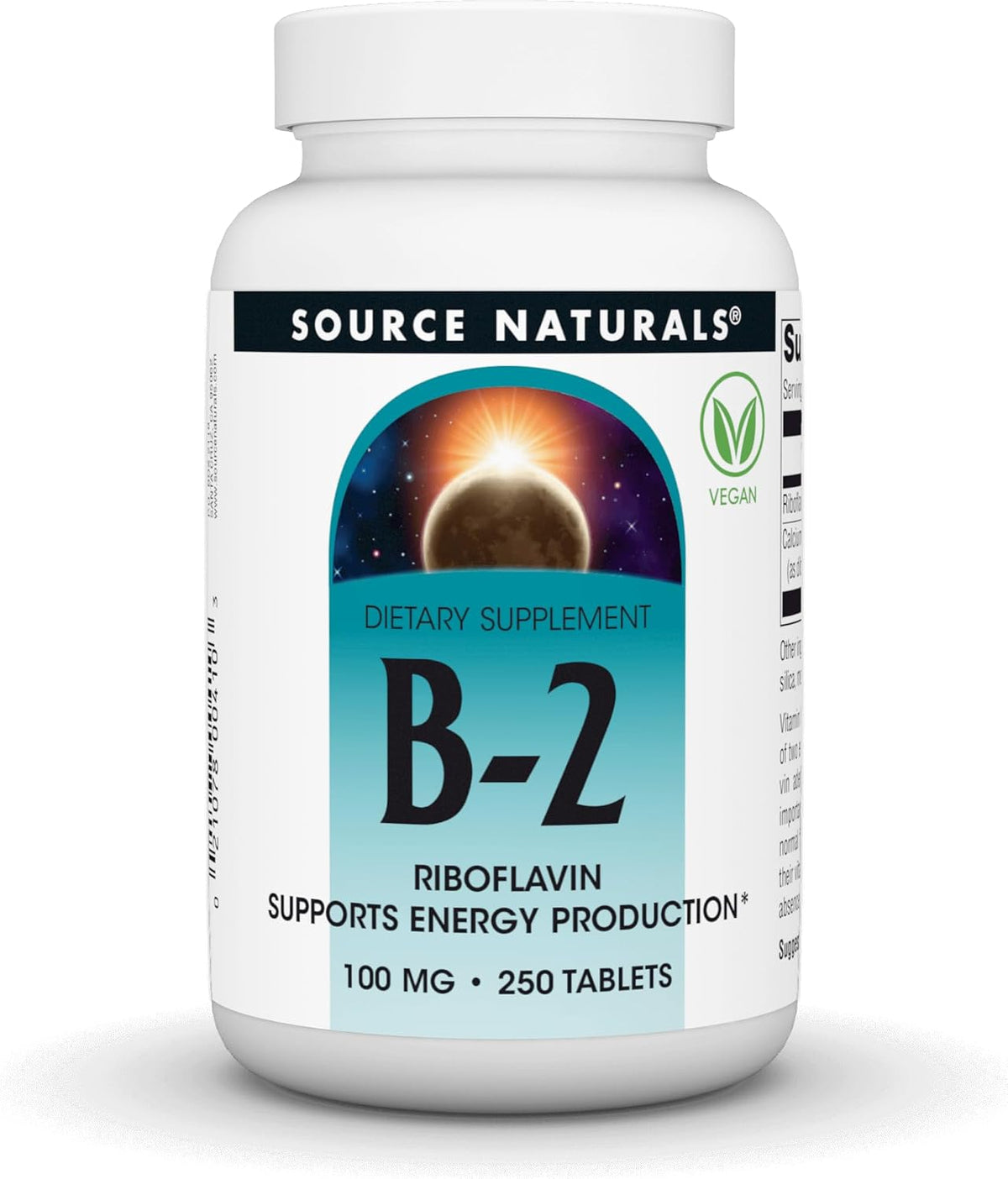 Source Naturals Vitamin B-2 (Riboflavin) 100 mg – 250 Tablets - görsel 1