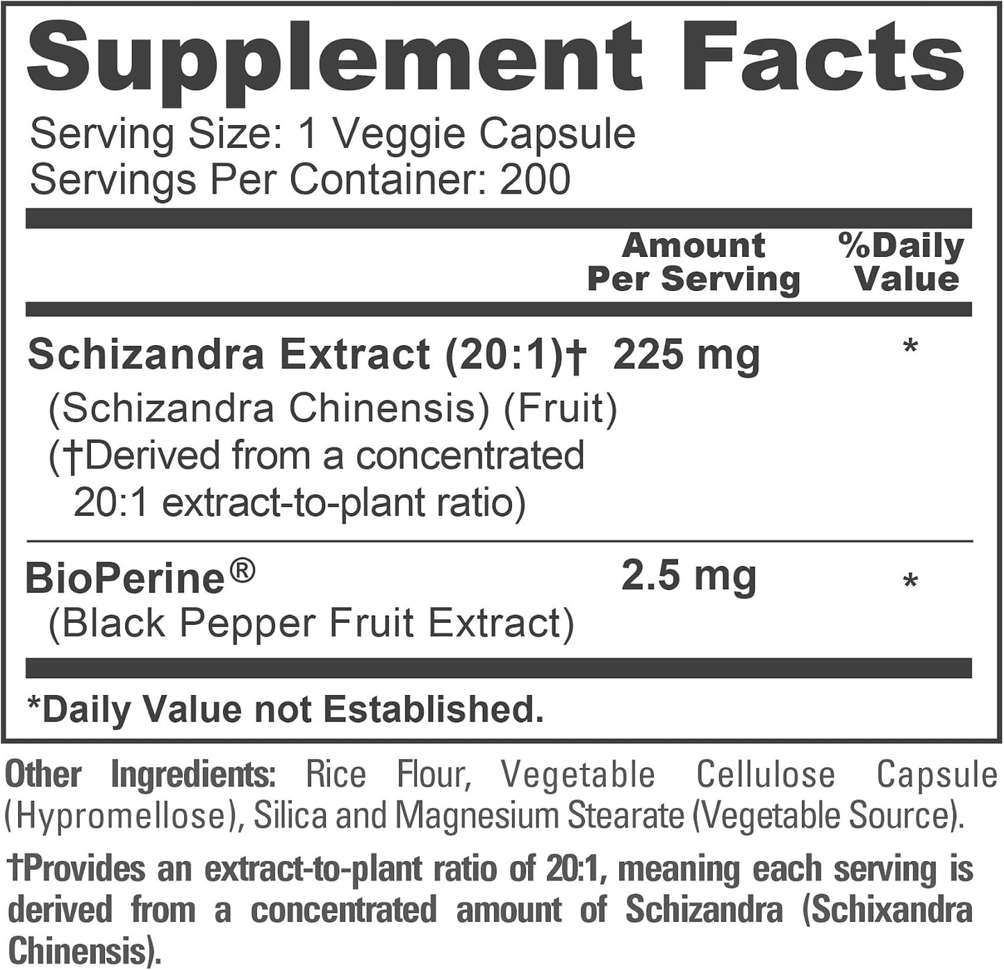 NusaPure Schizandra Berries Capsules, 225 mg, 200 Veg Capsules (Non-GMO, Vegan) - görsel 4