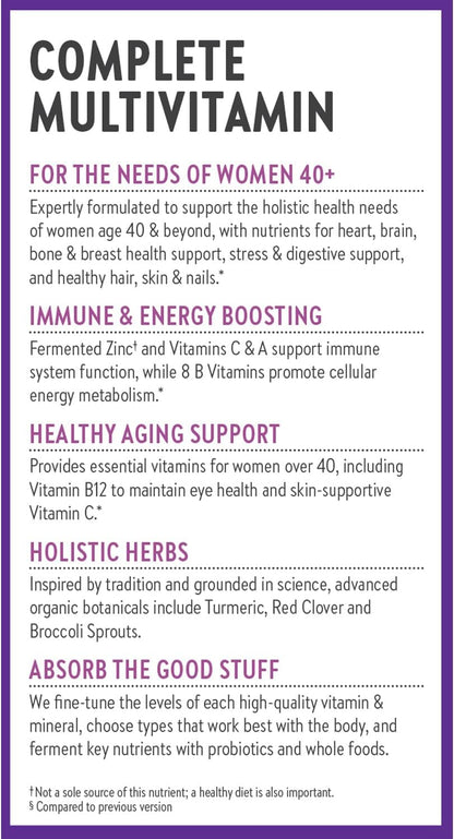 New Chapter Every Woman’s One Daily 40+ - Multivitamin for Women - Formulated to Support Immune, Bone, Hormone & Cellular Energy Health* - Non-GMO, Gluten-Free, Dairy-Free, Vegetarian & Kosher - 72 Tablets