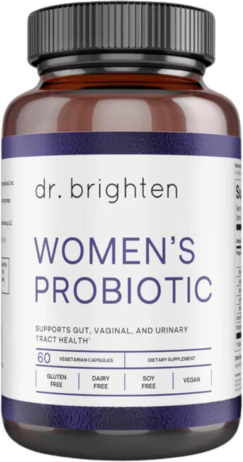 Dr. Brighten Women's Probiotic - Probiotics & Prebiotics with Antioxidants for Balanced Hormones and Female Microbiome, 60 Capsules - görsel 1