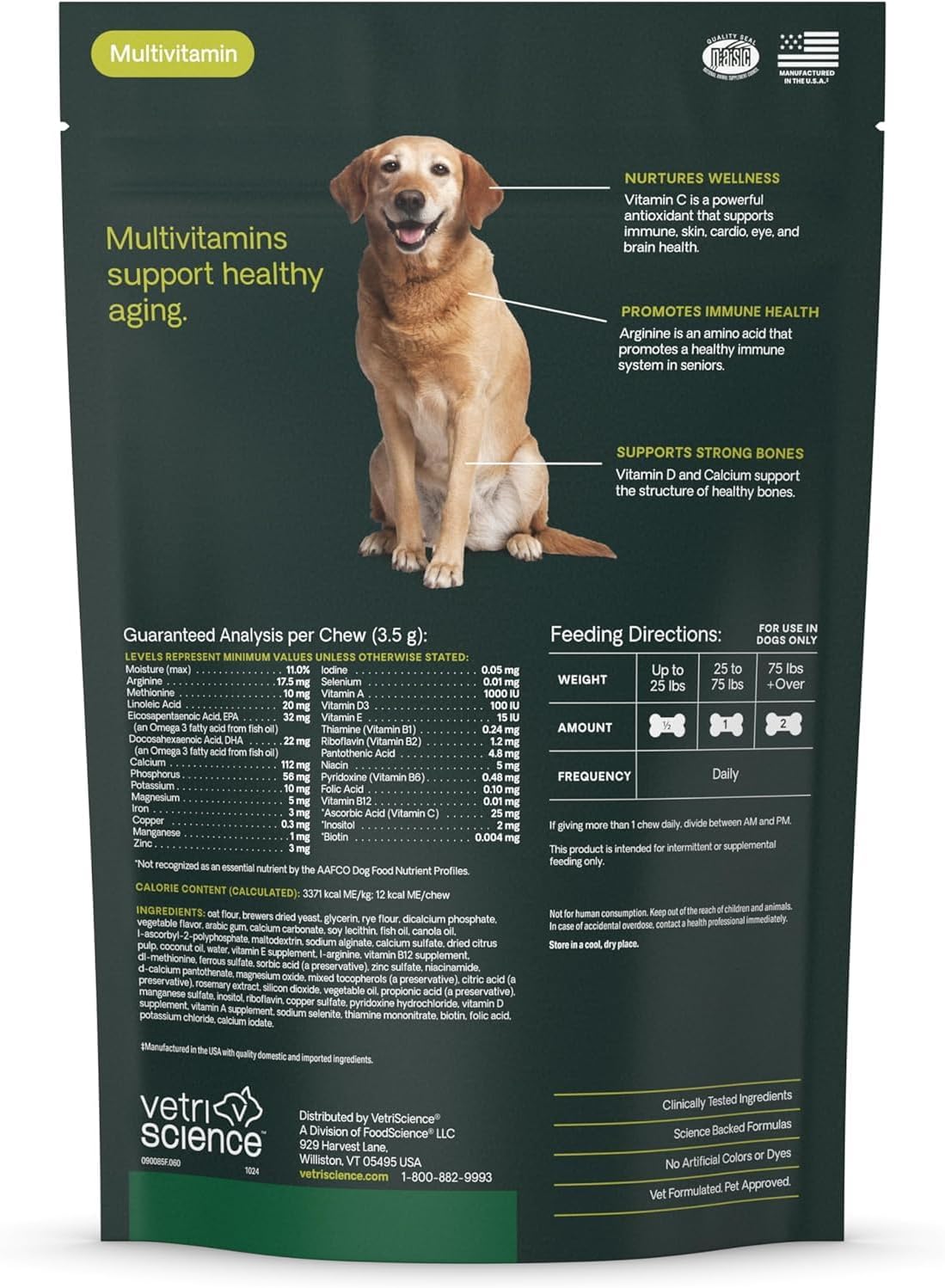 VetriScience Senior 27+ Active Health Chews - Canine Plus Daily Multivitamin for Senior Dogs (60 Servings) - görsel 7