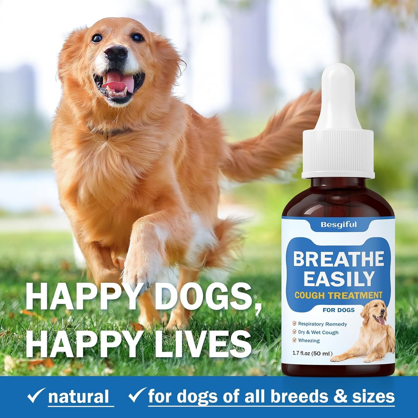 Besgiful Natural Herbal Trachea Support for Dogs – Cough Elixir with Mullein Leaf & Marshmallow - görsel 5
