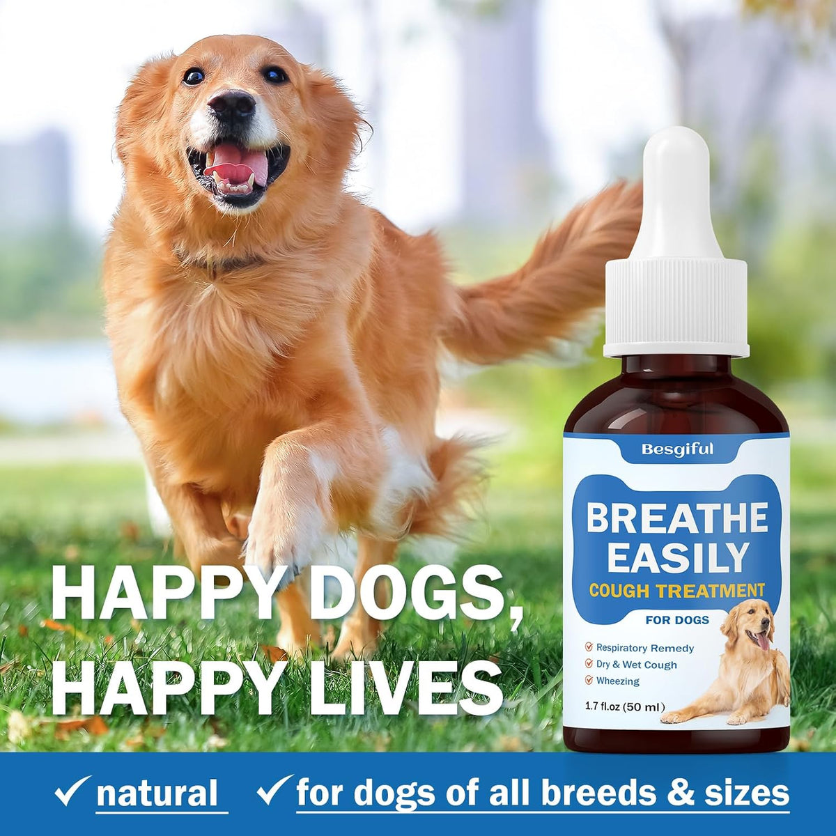 Besgiful Natural Herbal Trachea Support for Dogs – Cough Elixir with Mullein Leaf & Marshmallow - görsel 5