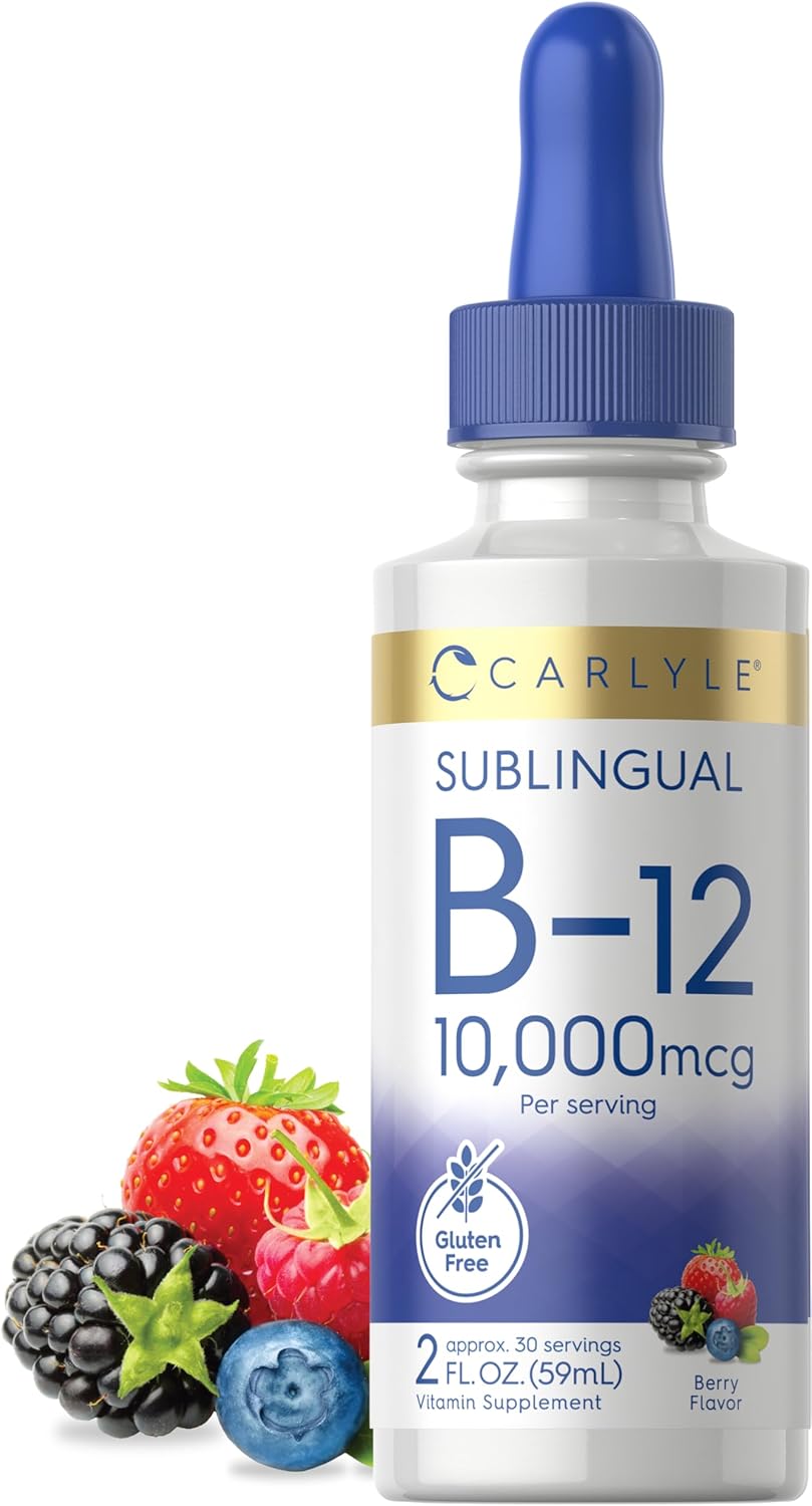 Carlyle Vitamin B12 Sublingual Liquid Drops - 10,000 mcg - 59 ml - görsel 1