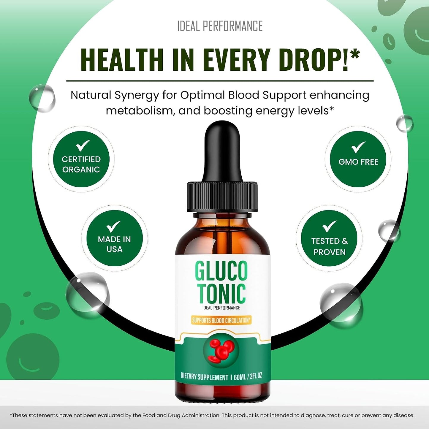 Gluco Tonic Drops - Blood Sugar Support Supplement Liquid Drops, Maximum Strength, 1 Pack - görsel 5