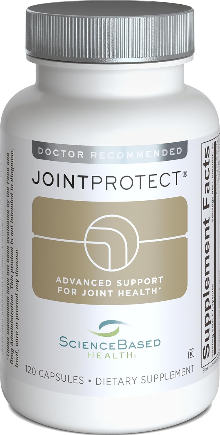 ScienceBased Health JointProtect – Advanced Joint Support with Glucosamine Sulphate, Boswellia (30% AKBA), Longvida Curcumin, FruiteX-B, & Vitamin C – for Flexibility & Cartilage Health – 120 Capsules - görsel 1