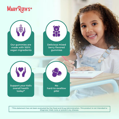 MaryRuth's Organics Children's Immune Support Gummies - USDA Organic Vitamin C, Zinc & Elderberry - 60 Gummies