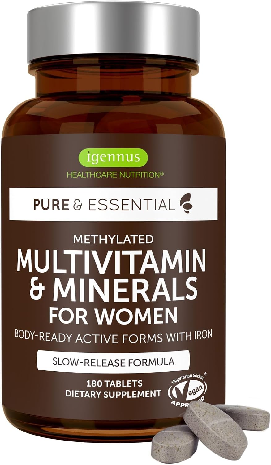 Igennus High Potency Methylated Multivitamin for Women with Gentle Iron - görsel 1