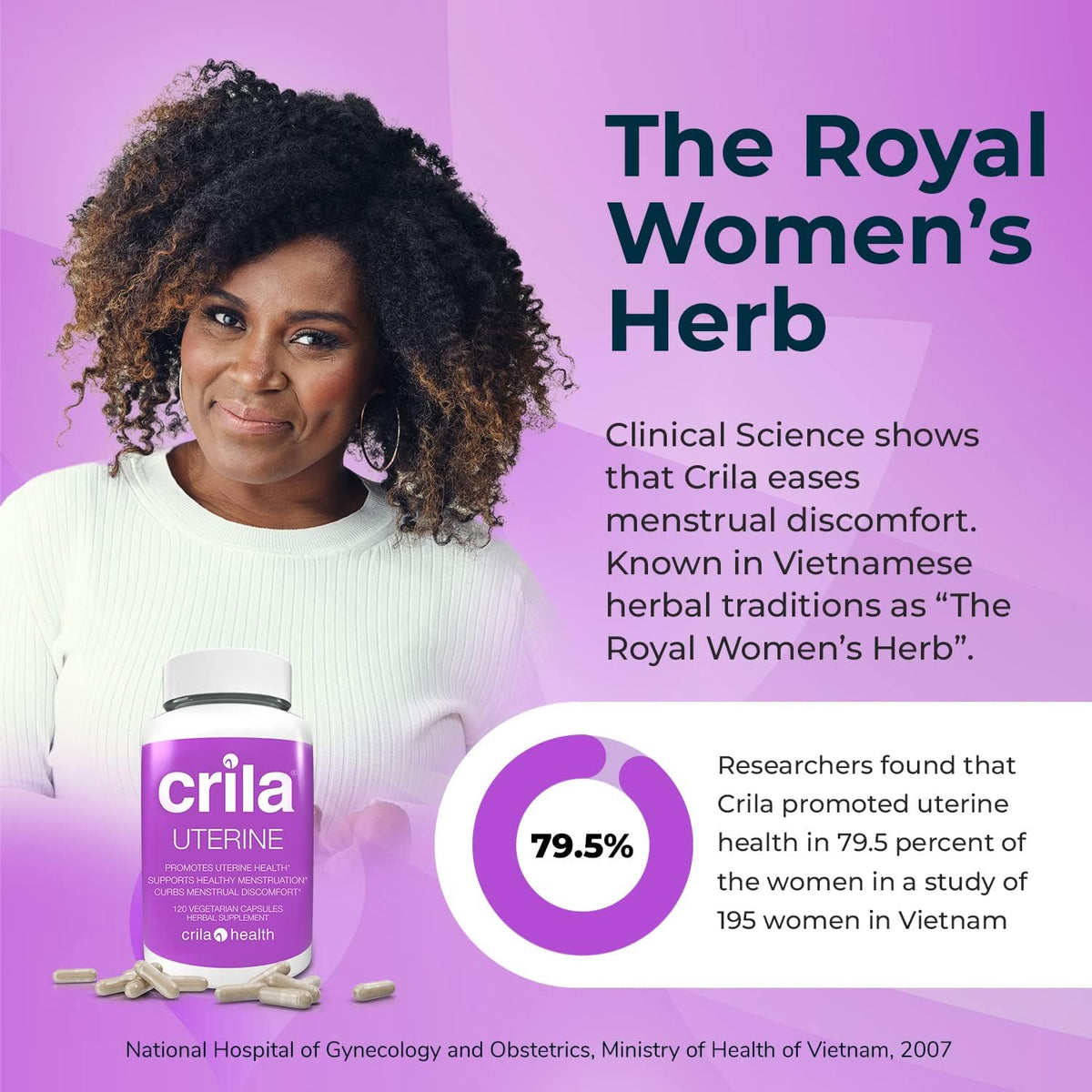 CRILA Oestrogen Free Ovarian Support and Uterine Health Supplement for Women's Hormonal Balance - görsel 3
