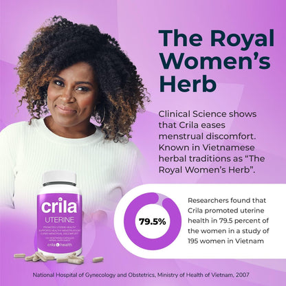 CRILA Oestrogen Free Ovarian Support and Uterine Health Supplement for Women's Hormonal Balance