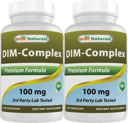 Best Naturals DIM Complex 100 mg - 120 Capsules (Pack of 3)