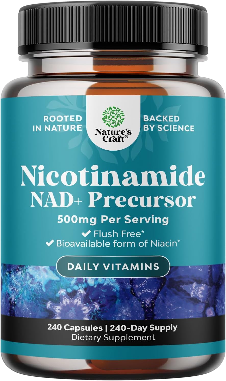 Vitamin B3 Niacinamide 500mg Capsules – Flush-Free Nicotinamide Supplement - görsel 10