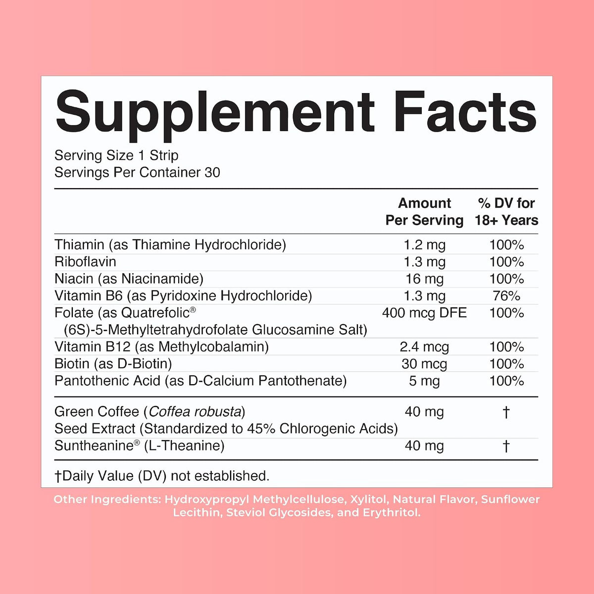 MaryRuth's Energy Dissolving Strips - B Vitamin Complex for Normal Energy Metabolism, Strawberry, 30 Strips - görsel 9