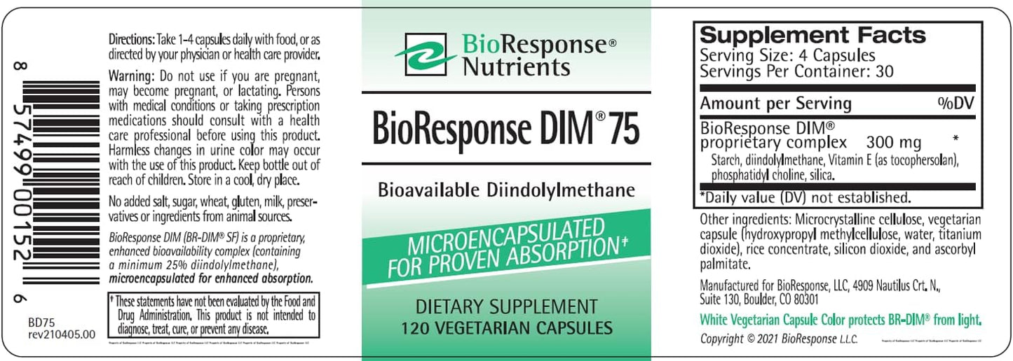 BioResponse DIM 75mg, 120 Capsules - görsel 1